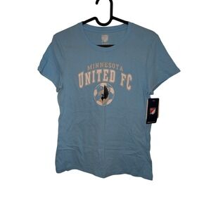 MLS Minnesota United FC Youth Graphic T-Shirt Light Blue Size L 10/12 NWT